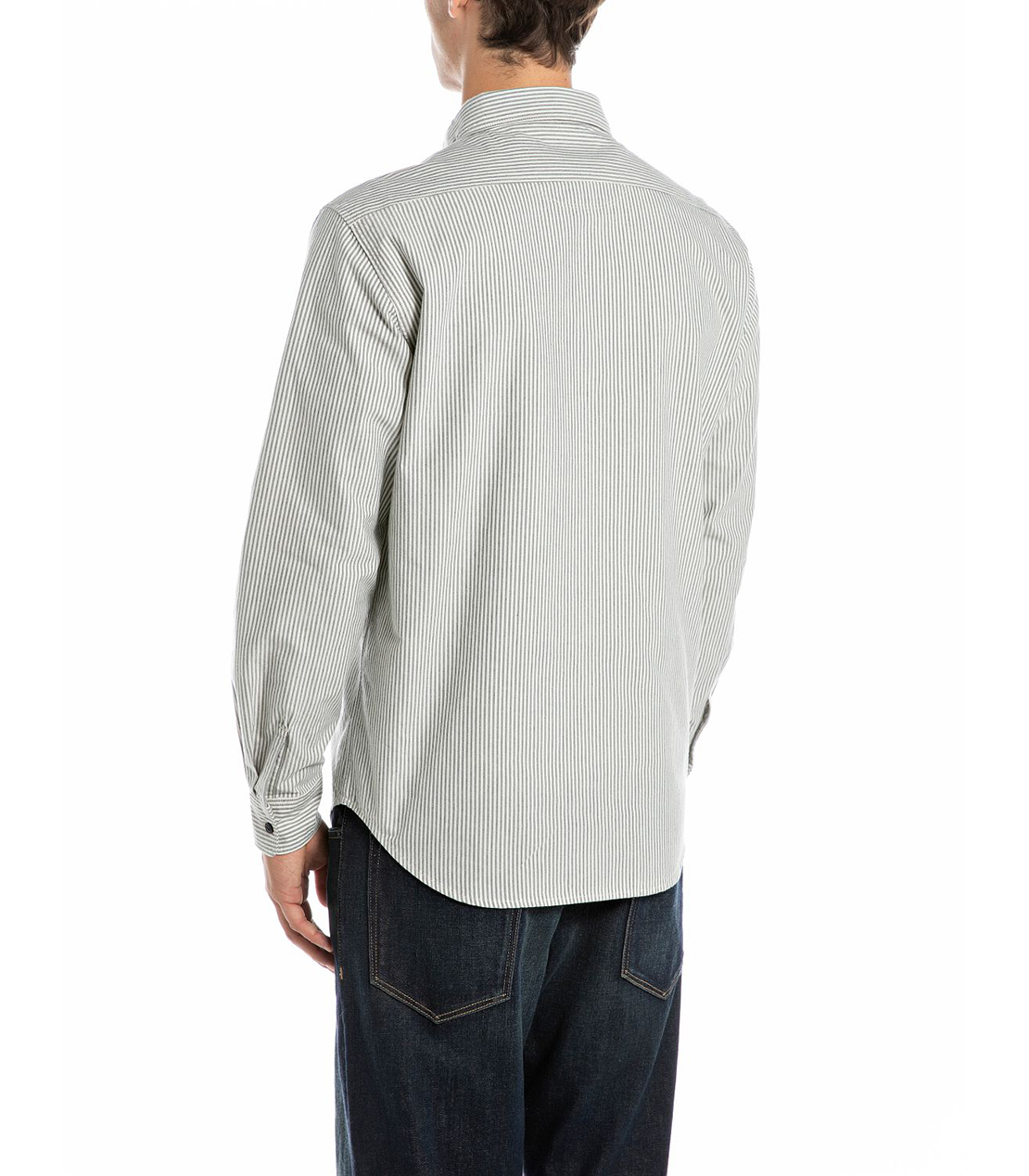 ストライプオックスフォードコットンシャツ 詳細画像 ライトグレー 2